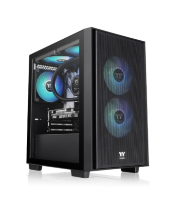 CAJA THERMALTAKE VERSA H16 TG ARGB M-ATX 3XVENTX120 MM SN FUENTE NEGRO