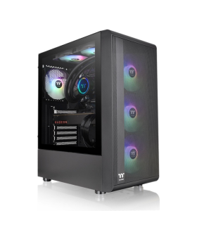 CAJA THERMALTAKE S200 TG ATX 2XUSB 3.0 ARGB SIN FUENTE NEGRO