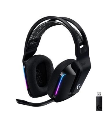 Auricular con microfono logitech g g733 gaming wireless inalambrico negro