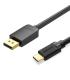 Cable Conversor Vention CGYBF/ USB Tipo-C Macho - DisplayPort Macho/ 1.5m/ Negro