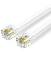 Cable De Telfono RJ11 6P4C Vention IQBWH/ 2m/ Blanco