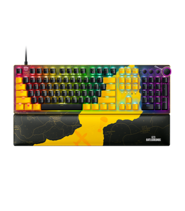 Razer Huntsman V2, PUBG: BATTLEGROUNDS Edition teclado Juego USB QWERTY Ingls de EE. UU. Negro, Amarillo