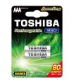 Pack De 2 Pilas AAA Toshiba Rechargeable/ 1.2V/ Recargables