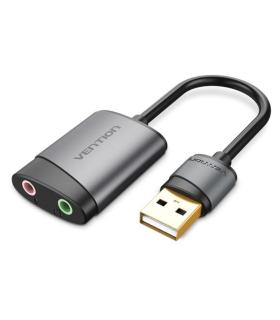 Tarjeta de Sonido Vention CDKHB/ USB Macho - 2xJack 3.5 Hembra