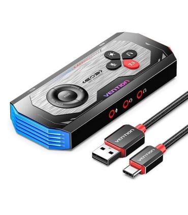 Tarjeta de Sonido Gaming con Amplificador Vention CVAB0/ USB Tipo-C Macho - 3xJack 3.5 Hembra