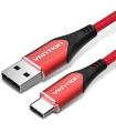 Cable USB 2.0 Tipo-C Vention CODRF/ USB Tipo-C Macho - USB Macho/ 480Mbps/ 1m/ Rojo