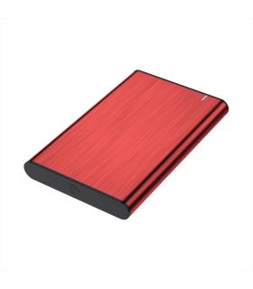 AISENS Caja Externa 2,5" ASE-2525RED 9.5mm SATA a USB 3.0 USB3.1 Gen1, Rojo