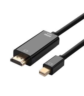 AISENS CABLE CONVERSOR MINI DP A HDMI, MINI DP M-HDMI M, NEGRO, 2.0M