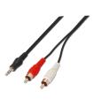 AISENS A128-0148 cable de audio 3 m 3,5mm 2 x RCA Negro