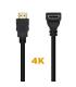 AISENS Cable HDMI V2.0 Acodado Premium Alta Velocidad   HEC 4K@60Hz 18Gbps, A M-A M, Negro, 2.0m