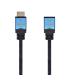 AISENS Cable HDMI V2.0 Prolongador Premium Alta Velocidad   HEC 4K@60Hz 18Gbps, A M-A H, Negro Azul, 3.0m