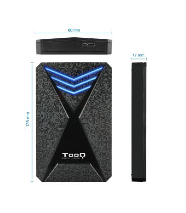 TooQ TQE-2550BL caja para disco duro externo Carcasa de disco duro SSD Negro 2.5"