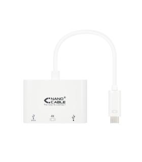 Nanocable CONVERSOR USB-C A HDMI   USB   USB-C, 3 EN 1, 15 CM