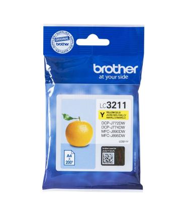 Brother LC-3211Y cartucho de tinta Original Rendimiento estándar Amarillo