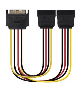 Nanocable Cable SATA Alimentacion SATA M   2xSATA H, 20 cm