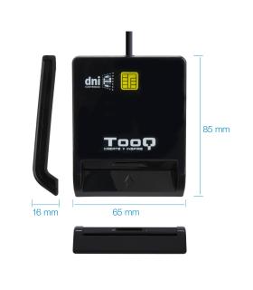 TooQ Lector de Tarjetas Inteligentes DNIe SIM USB-C, Negro