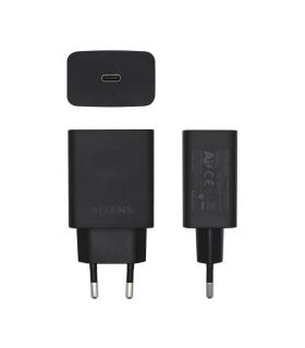 AISENS Cargador USB-C PD 3.0 1 Puerto 1x USB-C 20 W, Negro