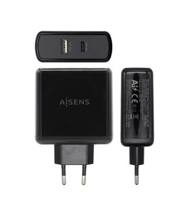 AISENS ASCH-2PD45A-BK cargador de dispositivo móvil GPS, Mando para videojuegos, MP3, MP4, Teléfono móvil, Portátil,