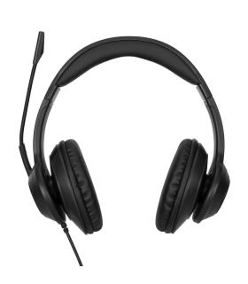 Targus AEH102GL auricular y casco Auriculares Alámbrico Diadema Llamadas Música USB tipo A Negro