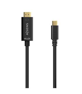 AISENS Cable Conversor USB-C A HDMI 4K@30Hz, USB-C M-HDMI M, Negro, 1.8M