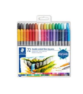 ESTUCHE DE PLSTICO CON 72 ROTULADORES, COLORES SURTIDOS STAEDTLER 3200 TB72