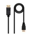 Nanocable Cable Conversor DISPLAYPORT a HDMI, DP/M - HDMI/M, Negro, 0.5 m