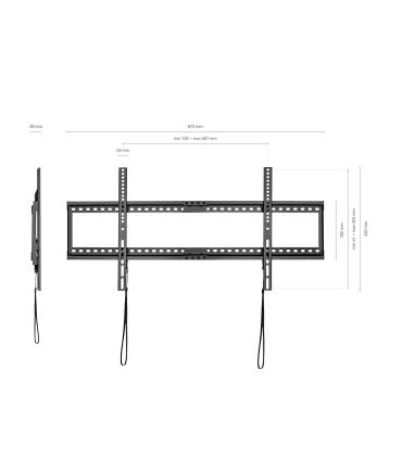 AISENS Soporte ECO Ultra Delgado para Monitor TV 75Kg de 37-90, Negro