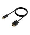 AISENS Cable Conversor DISPLAYPORT a VGA, DP/M-VGA/M, Negro, 1.0M