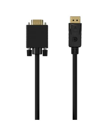 AISENS Cable Conversor DISPLAYPORT a VGA, DP M-VGA M, Negro, 1.0M