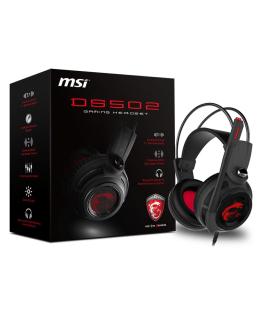 MSI DS502 Auriculares Alámbrico Diadema Juego Negro, Rojo