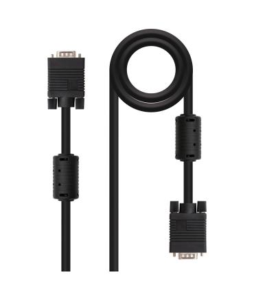 Nanocable 10.15.0101 cable VGA 1 m VGA (D-Sub) Negro