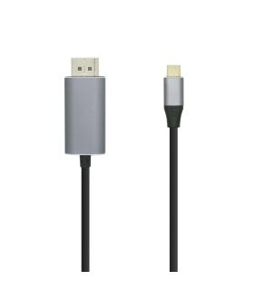 AISENS Cable conversor USB-C a Displayport 4K@60HZ, USB-C M-DP M, Negro, 1.8m