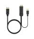 AISENS Cable Conversor Activo HDMI 2.0 + USB Alim. a DISPLAYPORT V1.2, HDMI M-USB M-DP M, Negro, 1.8M