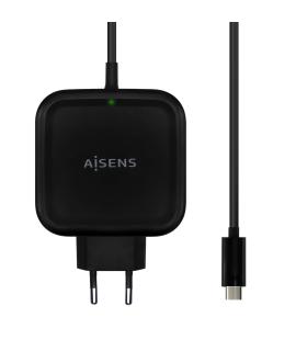 AISENS Cargador 65W PD3.0 QC3.0 1XUSB-C 1.2M, Negro