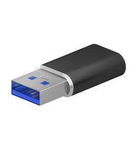 AISENS Mini Adaptador USB 3.2 Gen2   USB 2.0 3A, Tipo USB-C H-A M, Negro