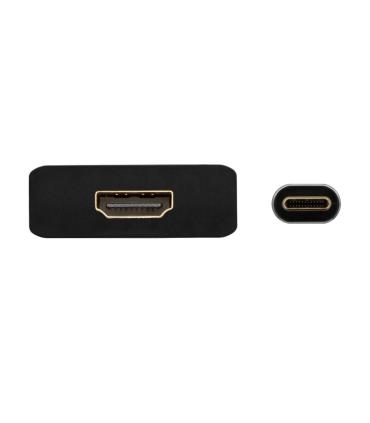 AISENS Conversor Aluminio USB-C A HDMI 4K@30Hz, USB-C M-HDMI H, Gris, 15cm