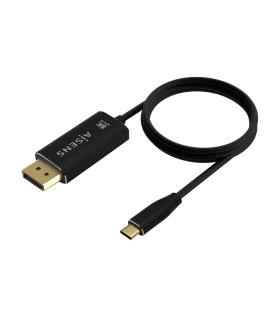 AISENS Cable Conversor Aluminio USB-C a Displayport 8K@60Hz, USB-C M-DP M, Negro, 1.8M