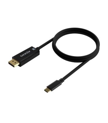 AISENS Cable Conversor USB-C a Displayport 8K@60Hz, USB-C M-DP M, Negro, 0.8M