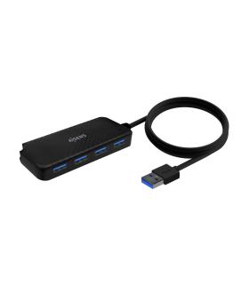 AISENS Hub USB 3.0, Tipo A M-4x Tipo A H, Negro, 60cm