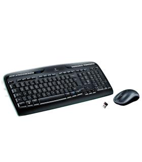 Logitech Wireless Combo MK330 teclado Ratón incluido Oficina USB QWERTY Español Negro, Gris