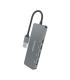 AISENS Hub USB 3.2 Gen2 10G USB-A, USB-A M-2xUSB-C H-2xUSB-A H, Gris, 15cm