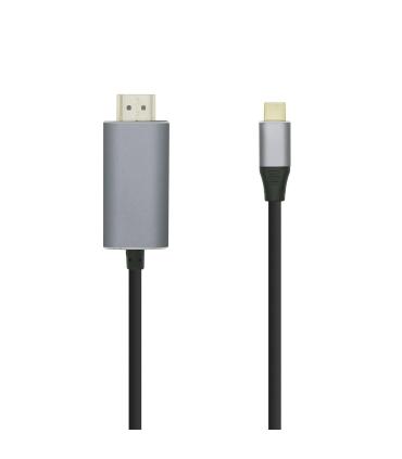 AISENS Cable conversor USB-C a HDMI 4K@60HZ, USB-C M-HDMI M, Negro, 0.8m