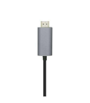 AISENS Cable conversor USB-C a HDMI 4K@60HZ, USB-C M-HDMI M, Negro, 0.8m