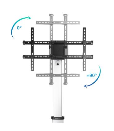 TooQ Hera Soporte de Suelo de Aluminio con Ruedas para Pantalla 37"-86"