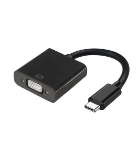 AISENS Conversor USB-C a VGA, USB-C M - HDB15 H, Negro, 15cm