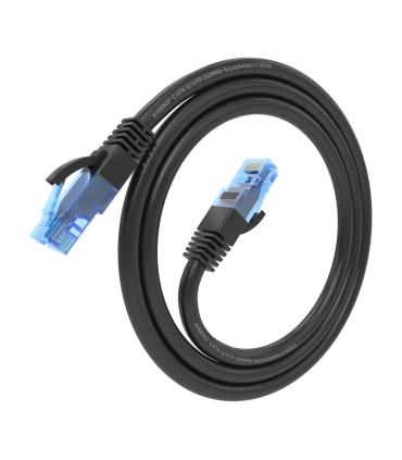 AISENS Cable De Red Latiguillo RJ45 Cat.6 UTP AWG26 CCA, Negro, 0.75 m