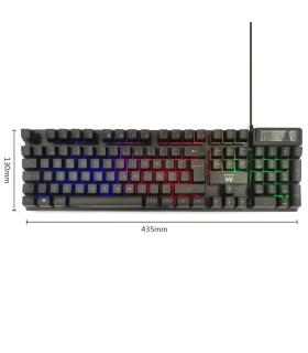 Ewent PL3319 teclado Juego USB QWERTY Portugués Negro