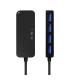 AISENS Hub USB 3.1 USB-C, USB-C M-4x Tipo A H, Negro, 15cm