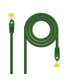 Nanocable Cable Red Latiguillo RJ45 LSZH CAT.6A SFTP AWG26, Verde, 30 cm