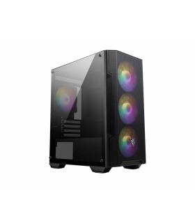 MSI MAG FORGE M100A carcasa de ordenador Micro Torre Negro, Transparente